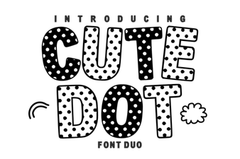 Cute Dot Duo Font – Playful Decorative Dot Style Typeface