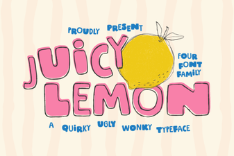 Juicy Lemon Font – a Fresh and Playful Display Typeface