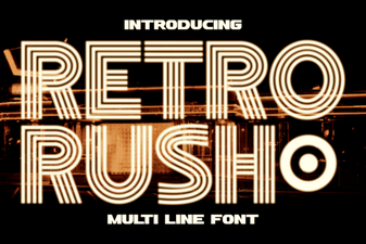 Retro Rush: Bold Vintage Typography for Fast-Paced Designs