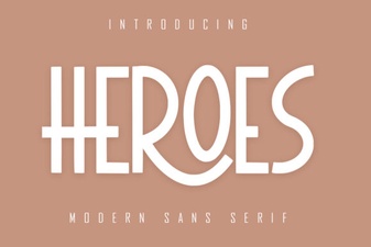 Heroes Font: Bold Typography for Creative Design Projects