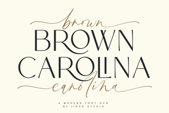 Brown Carolina Duo Script Font Free Download