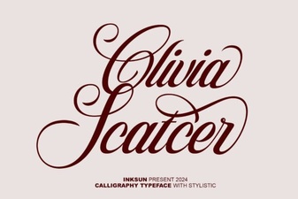 Olivia Scatcer Font: Elegant Script for Creative Projects