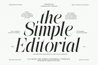 The Simple Editorial Font: Clean Design for Modern Projects